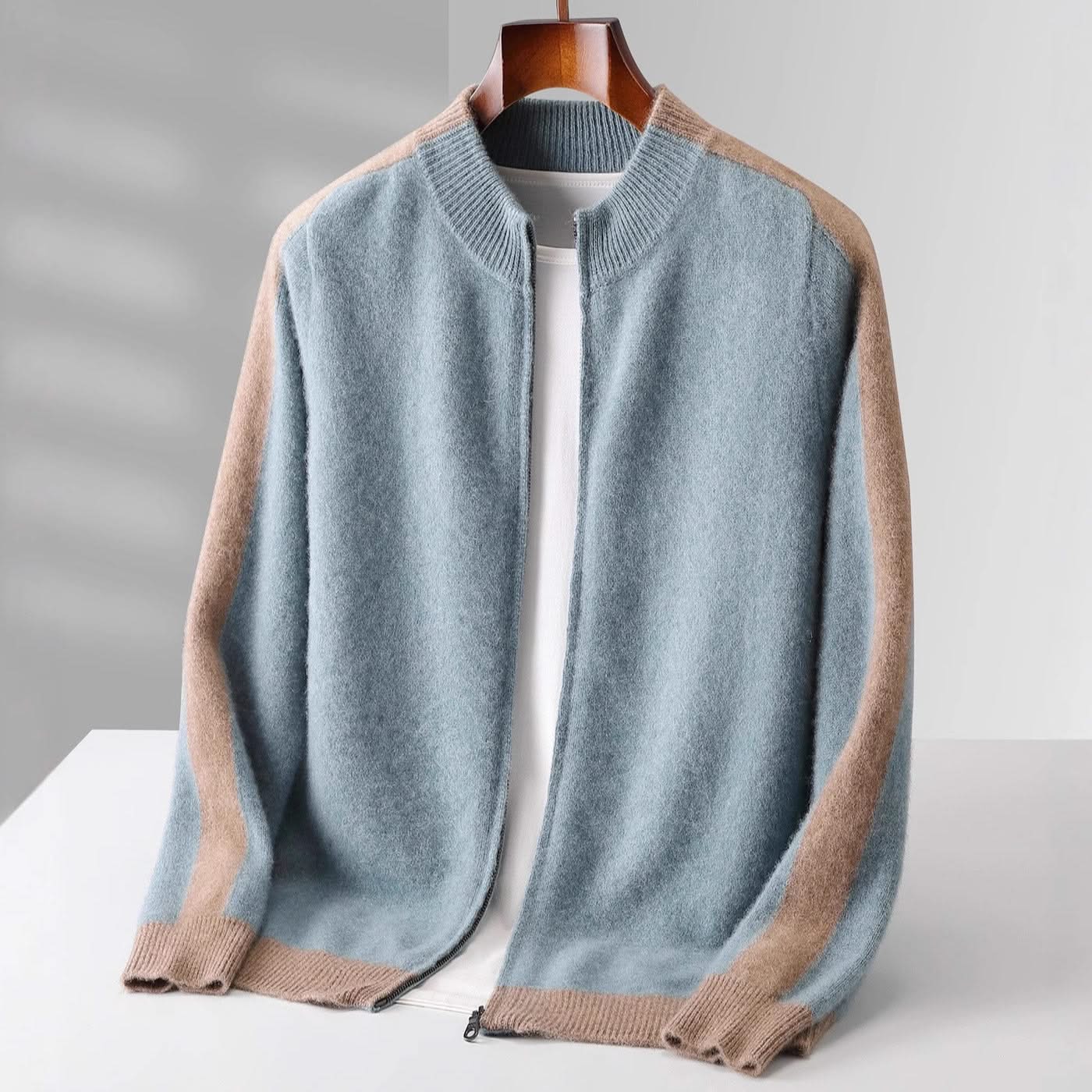 FERRARA CASHMERE ZIP-THROUGH JACKET