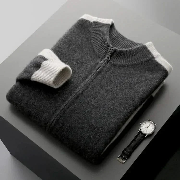 FERRARA CASHMERE ZIP-THROUGH JACKET