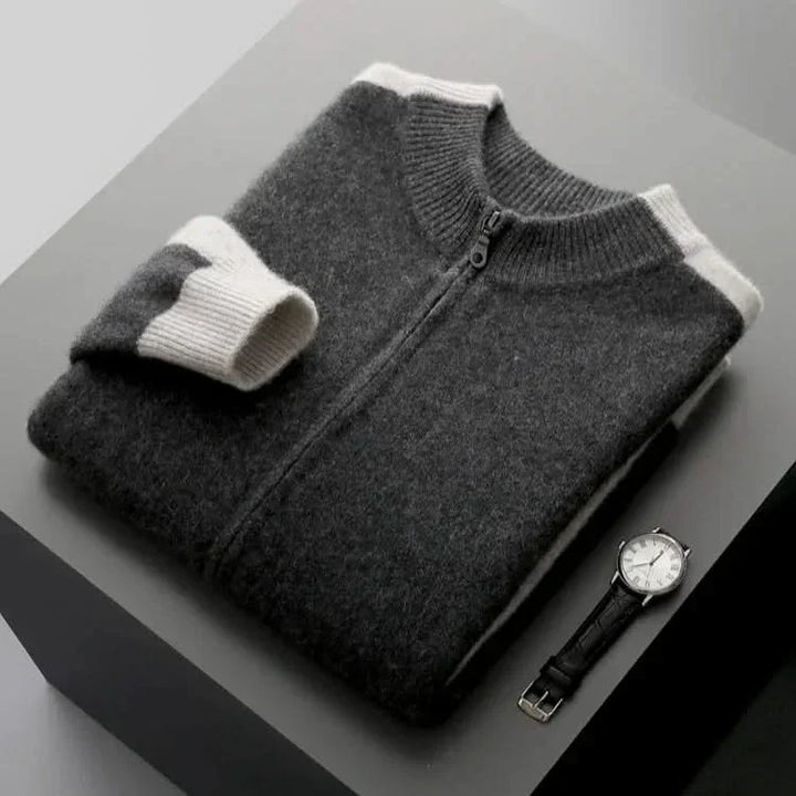 FERRARA CASHMERE ZIP-THROUGH JACKET
