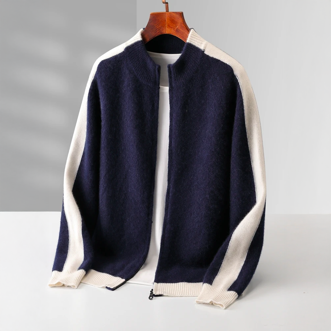 FERRARA CASHMERE ZIP-THROUGH JACKET